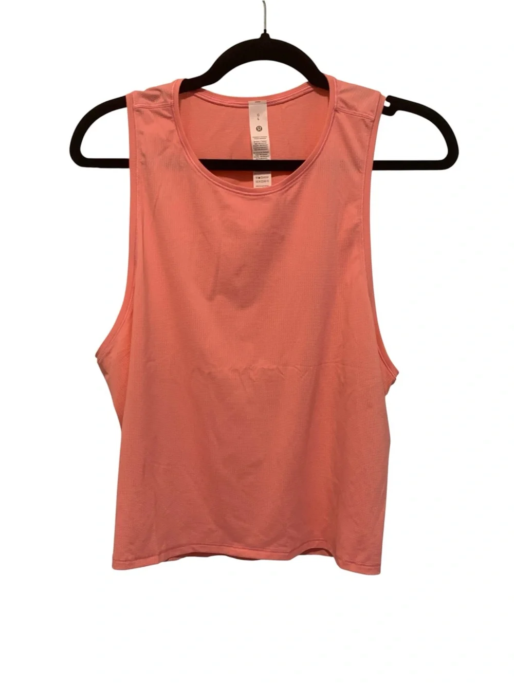 72. NWT Lululemon lightweight waist-length running tank Size L